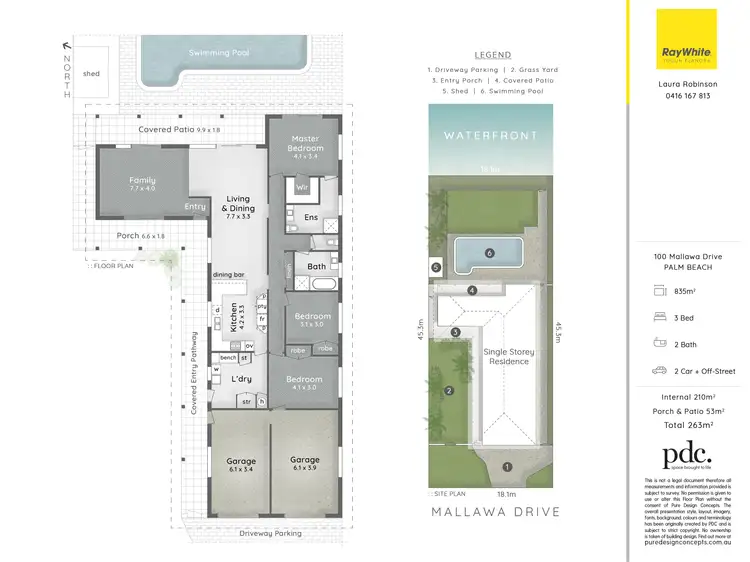 Floorplan of Homely house listing, 100 Mallawa Drive, Palm Beach QLD 4221