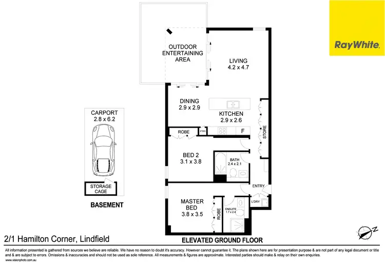 Floorplan of Homely unit listing, 2/1 Hamilton Corner, Lindfield NSW 2070