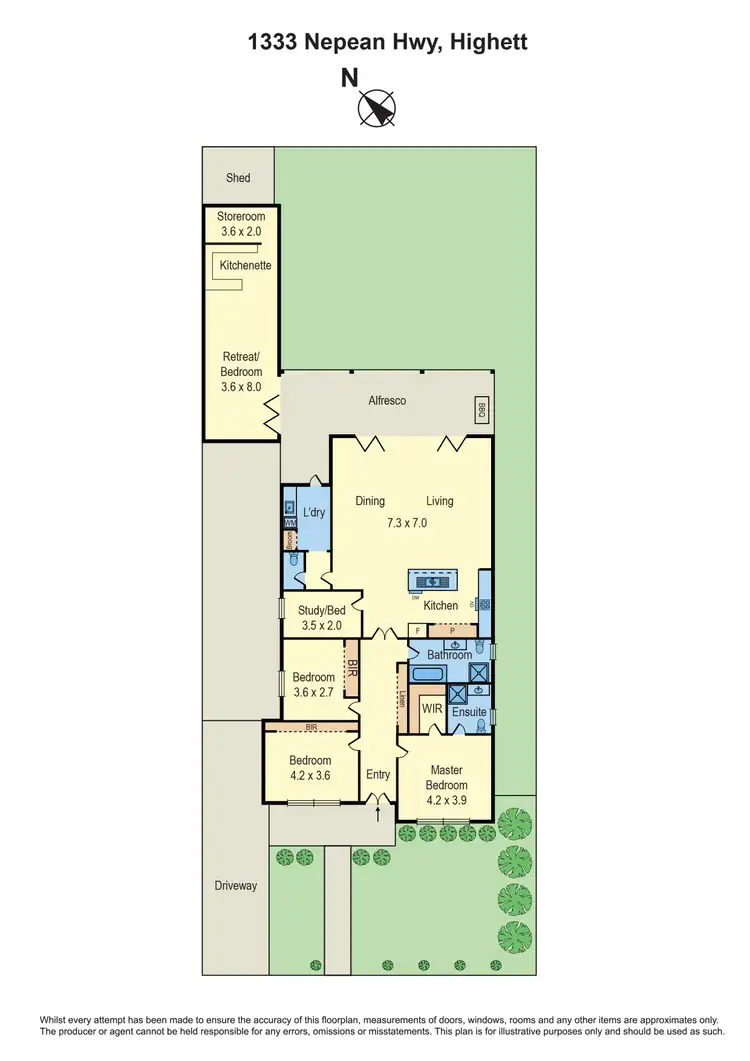 Floorplan of Homely house listing, 1333 Nepean Highway, Cheltenham VIC 3192