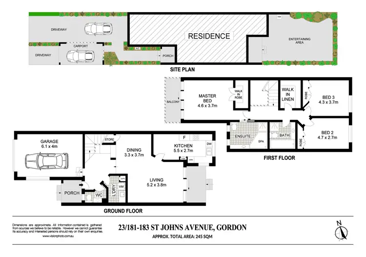 Floorplan of Homely townhouse listing, 23/181-183 St Johns Avenue, Gordon NSW 2072