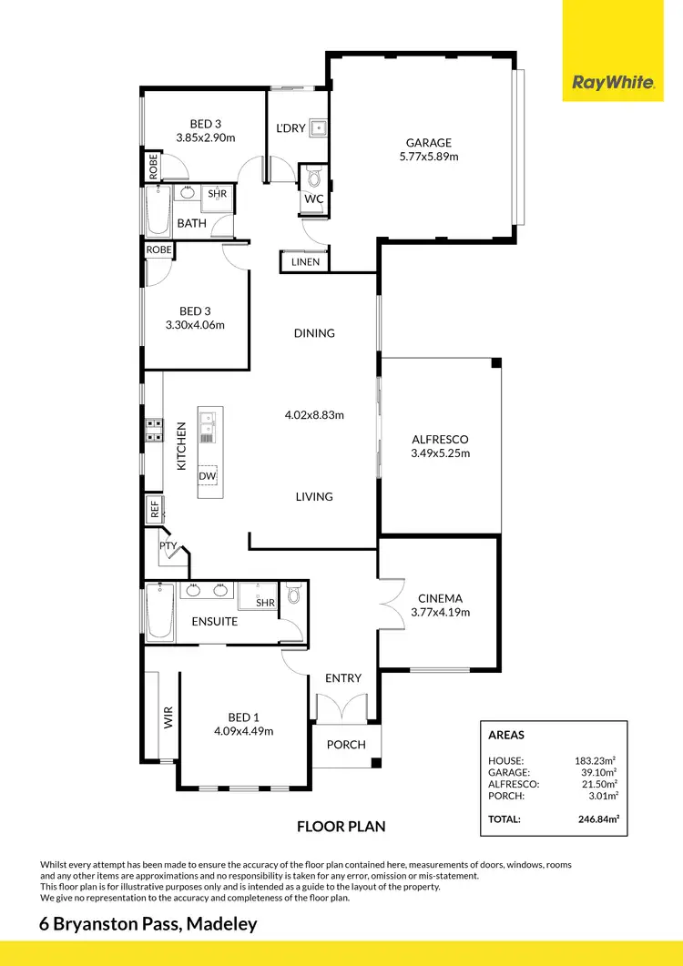 Floorplan of Homely house listing, 6 Bryanston Pass, Madeley WA 6065