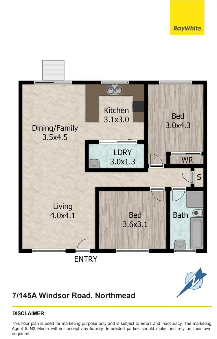 Floorplan of Homely block of units listing, 145A Windsor Road, Northmead NSW 2152