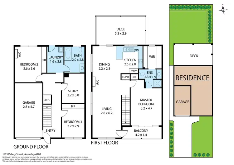 Floorplan of Homely townhouse listing, 1/33 Vallely Street, Annerley QLD 4103