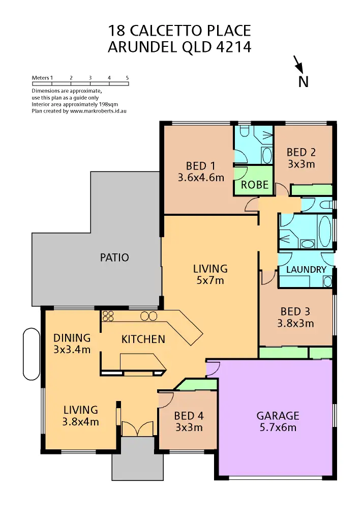 Floorplan of Homely house listing, 18 Calcetto Place, Arundel QLD 4214