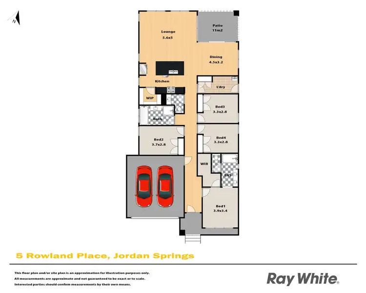 Floorplan of Homely house listing, 5 Rowland Place, Jordan Springs NSW 2747