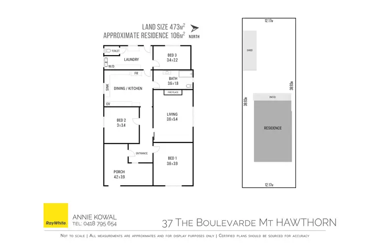 Floorplan of Homely house listing, 37 The Boulevarde, Mount Hawthorn WA 6016