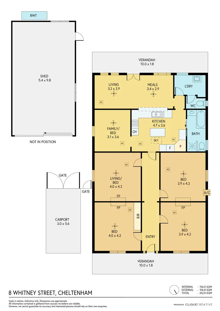 Floorplan of Homely house listing, 8 Whitney Street, Cheltenham SA 5014