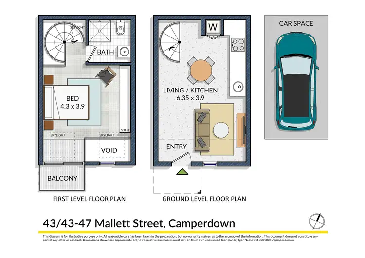 Floorplan of Homely apartment listing, 43/43-57 Mallett Street, Camperdown NSW 2050