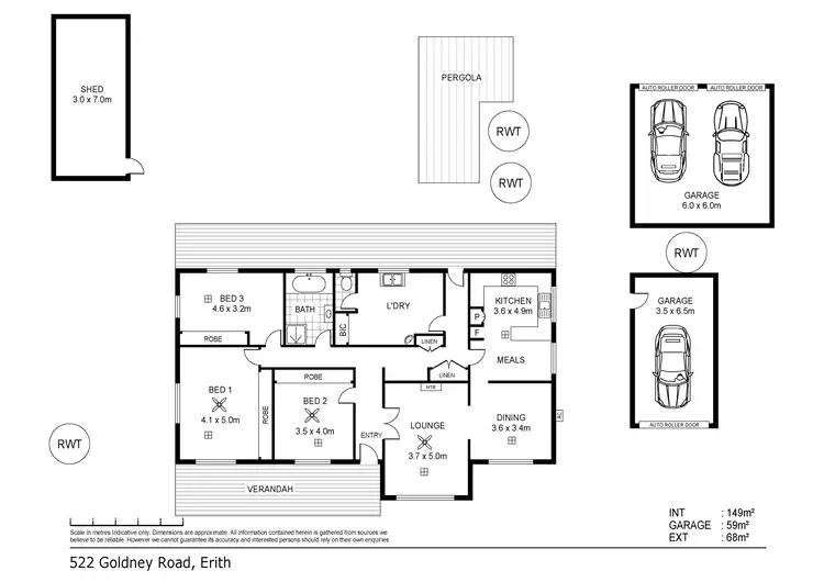 Floorplan of Homely rural property listing, 'O'Hallorans' 522 Goldney Road, Erith SA 5461