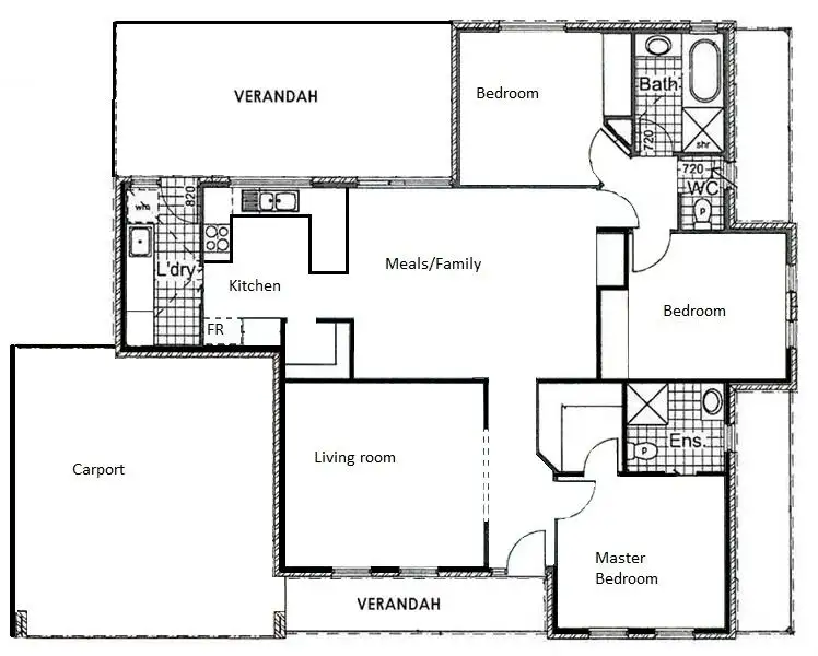 Floorplan of Homely house listing, 6 Anne Cox Drive, Red Cliffs VIC 3496
