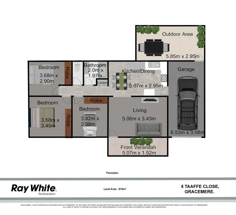 Floorplan of Homely house listing, 5 Taaffe Close, Gracemere QLD 4702
