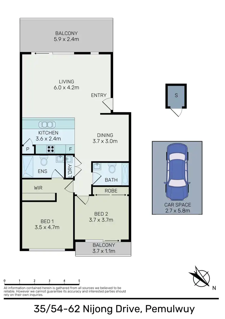 Floorplan of Homely apartment listing, 35/54-62 Nijong Drive, Pemulwuy NSW 2145