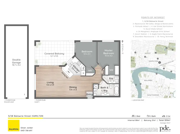 Floorplan of Homely unit listing, 3/28 Balowrie Street, Hamilton QLD 4007