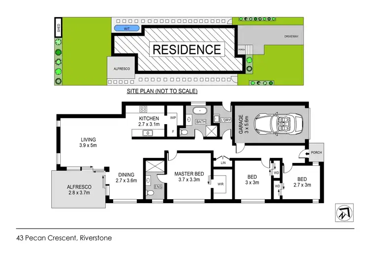 Floorplan of Homely house listing, 43 Pecan Crescent, Riverstone NSW 2765