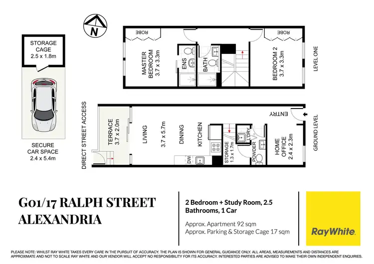 Floorplan of Homely apartment listing, G01/17 Ralph Street, Alexandria NSW 2015