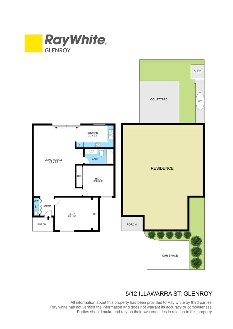 Floorplan of Homely unit listing, 5/12 Illawarra Street, Glenroy VIC 3046