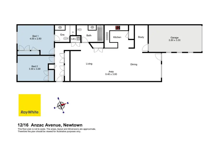 Floorplan of Homely unit listing, 12/16 Anzac Avenue, Newtown QLD 4350