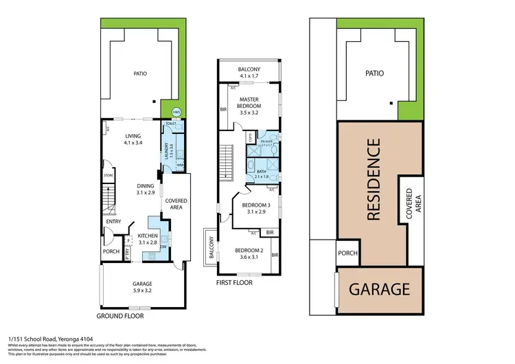 Floorplan of Homely townhouse listing, 3/151 School Road, Yeronga QLD 4104