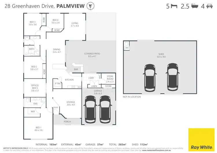 Floorplan of Homely house listing, 28 Greenhaven Drive, Palmview QLD 4553