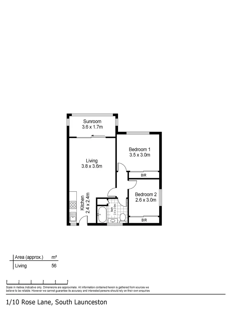 Floorplan of Homely unit listing, 1/10 Rose Lane, South Launceston TAS 7249