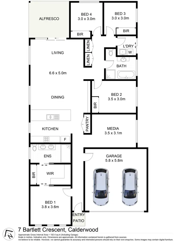 Floorplan of Homely house listing, 7 Bartlett Crescent, Calderwood NSW 2527