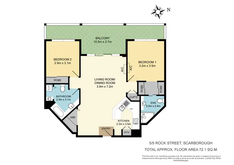 Floorplan of Homely apartment listing, 5/5 Rock Street, Scarborough QLD 4020