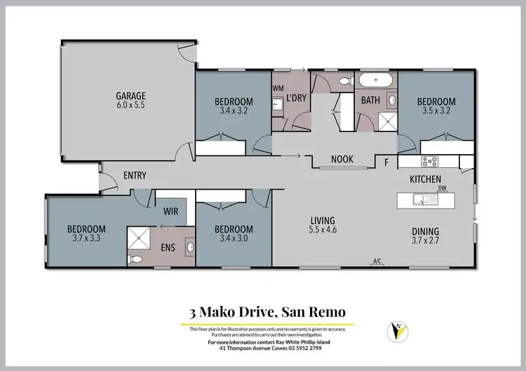 Floorplan of Homely house listing, 3 Mako Drive, San Remo VIC 3925