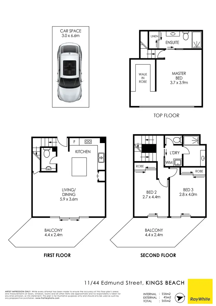 Floorplan of Homely unit listing, 11/44 Edmund Street, Kings Beach QLD 4551