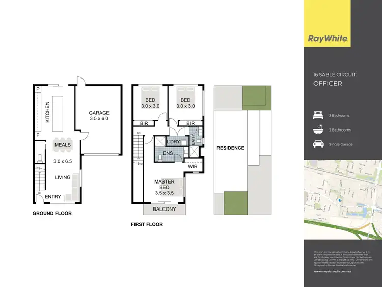 Floorplan of Homely townhouse listing, 16 Sable Circuit, Officer VIC 3809