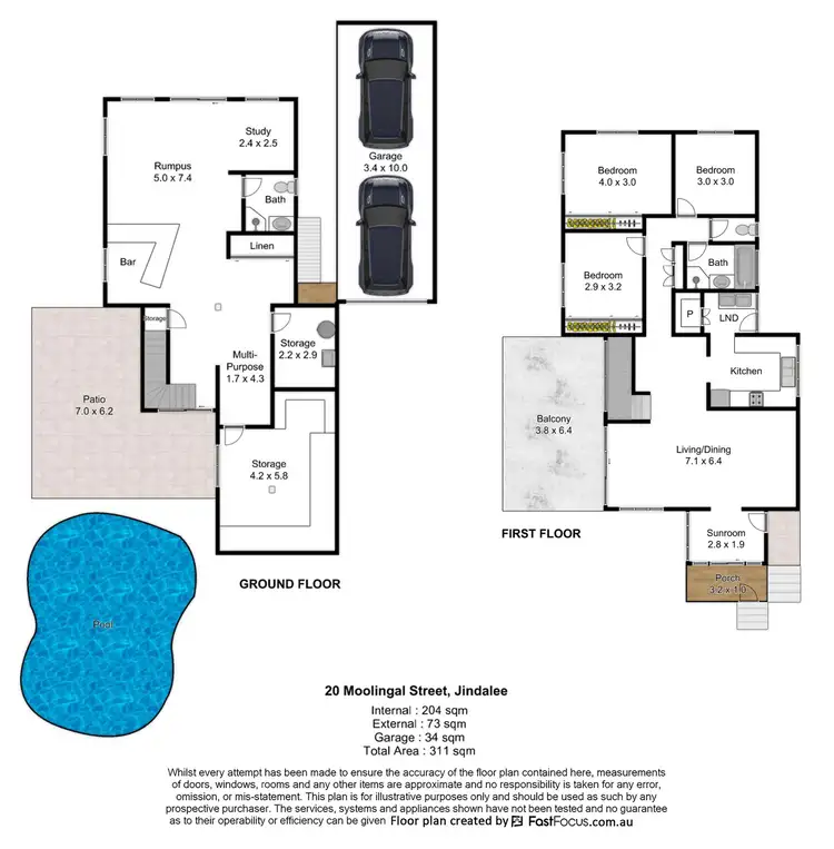 Floorplan of Homely house listing, 20 Moolingal Street, Jindalee QLD 4074