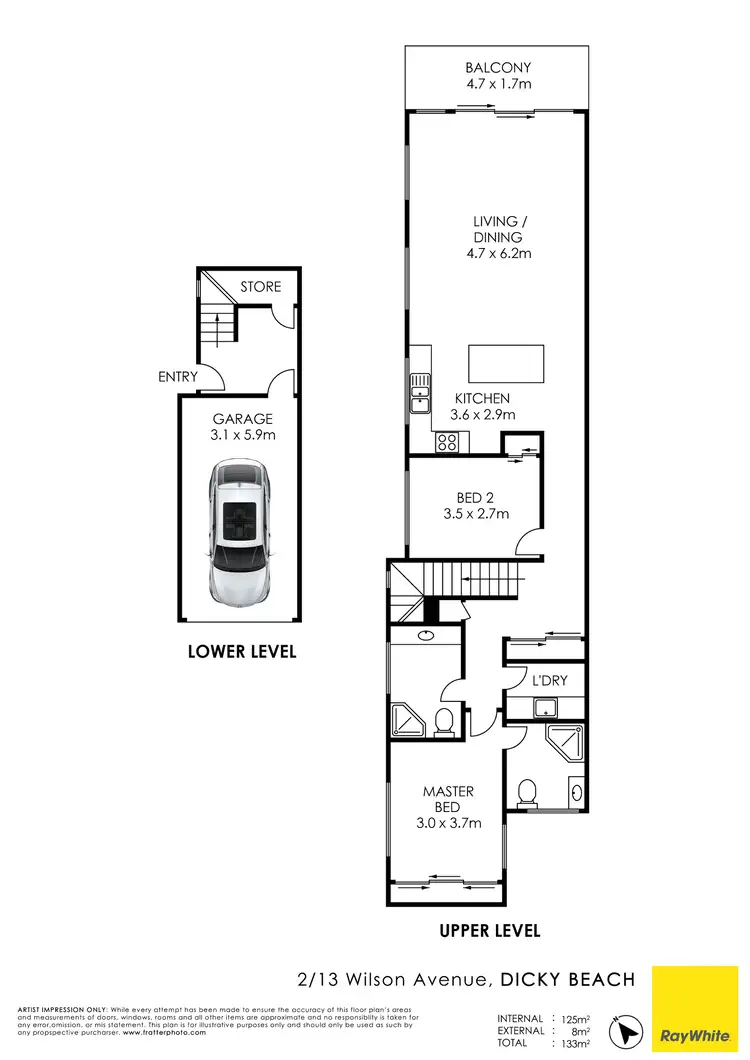 Floorplan of Homely unit listing, Unit 2/13 Wilson Avenue, Dicky Beach QLD 4551