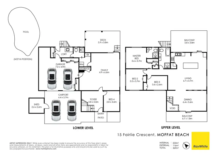 Floorplan of Homely house listing, 15 Fairlie Crescent, Moffat Beach QLD 4551