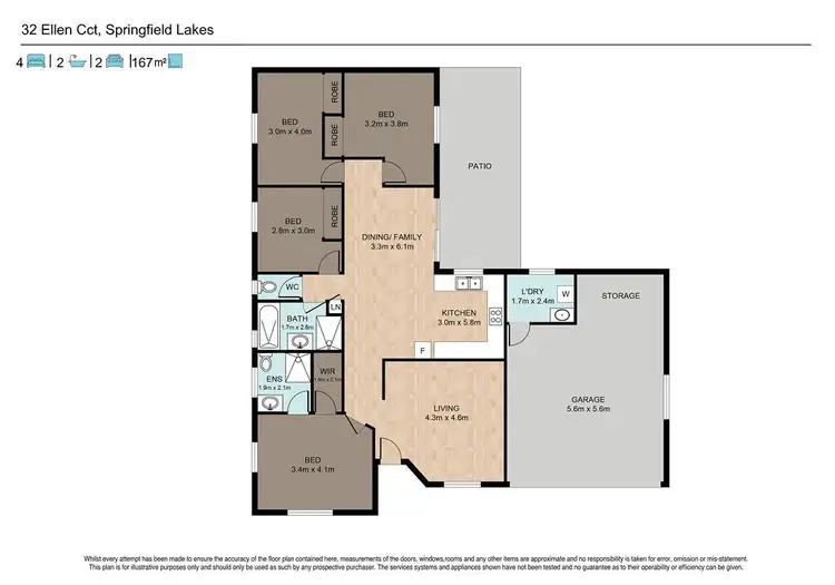Floorplan of Homely house listing, 32 Ellen Circuit, Springfield Lakes QLD 4300