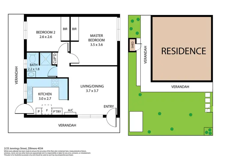 Floorplan of Homely unit listing, 2/25 Jennings Street, Zillmere QLD 4034