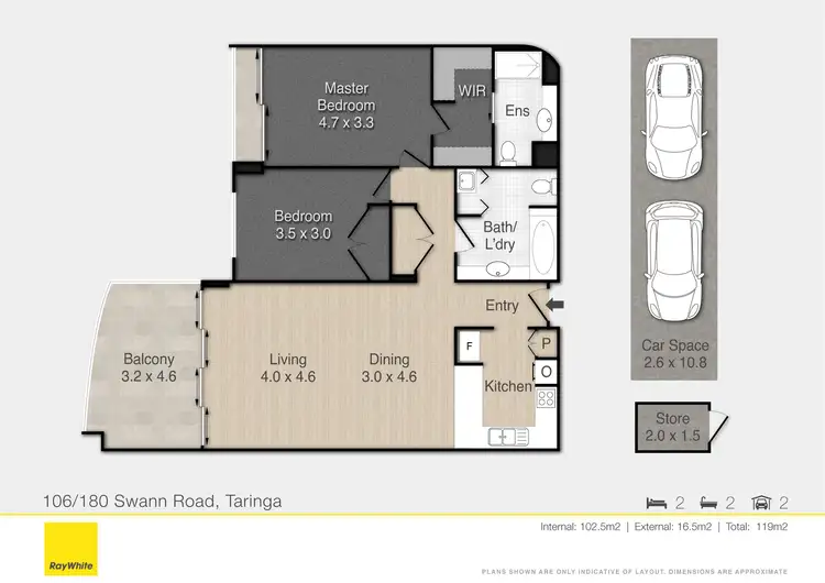 Floorplan of Homely apartment listing, 106/180 Swann Road, Taringa QLD 4068