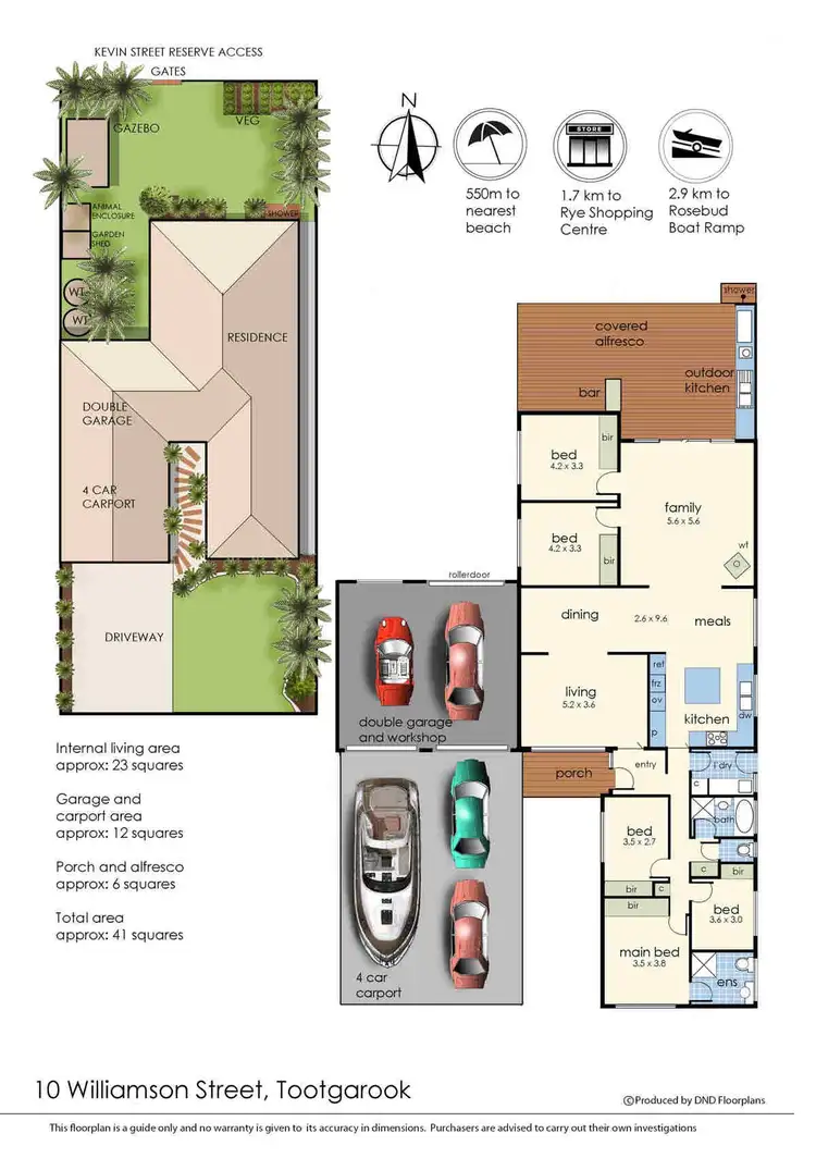 Floorplan of Homely house listing, 10 Williamson Street, Tootgarook VIC 3941