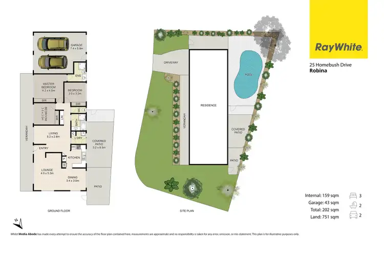 Floorplan of Homely house listing, 25 Homebush Drive, Robina QLD 4226