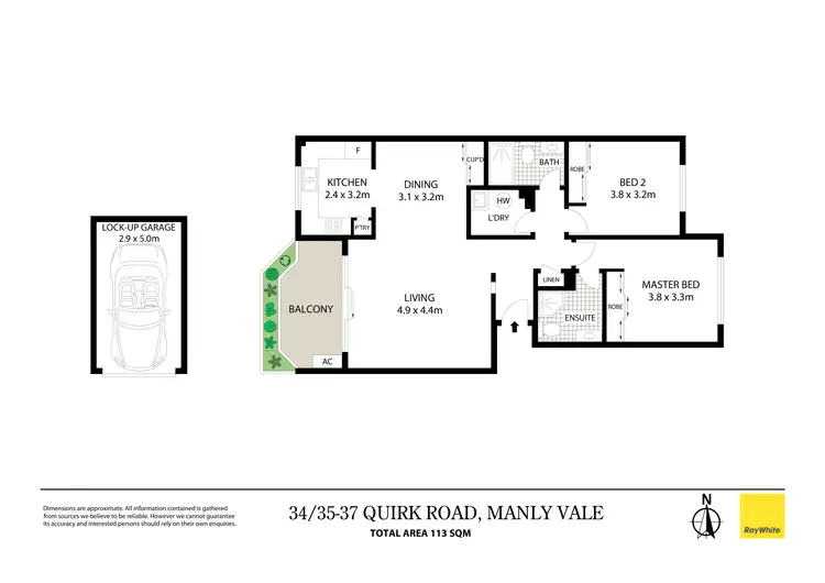 Floorplan of Homely unit listing, 34/35-37 Quirk Road, Manly Vale NSW 2093