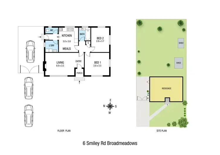 Floorplan of Homely house listing, 6 Smiley Road, Broadmeadows VIC 3047