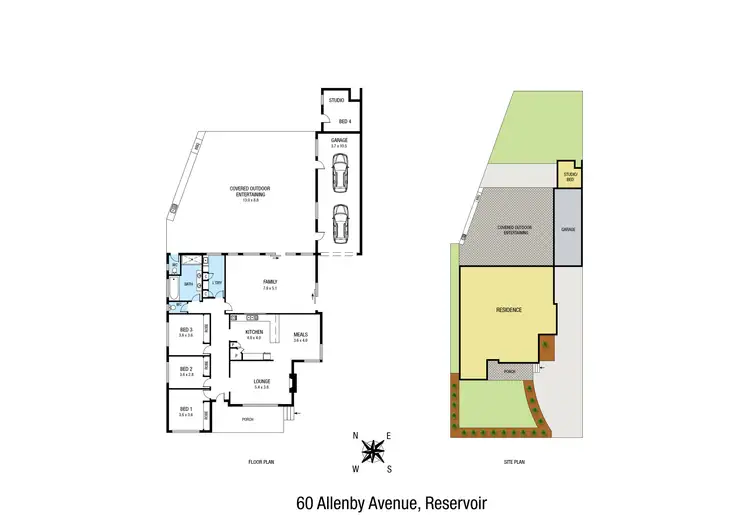 Floorplan of Homely house listing, 60 Allenby Avenue, Reservoir VIC 3073