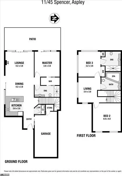 Floorplan of Homely townhouse listing, 11/45 Spencer Street, Aspley QLD 4034