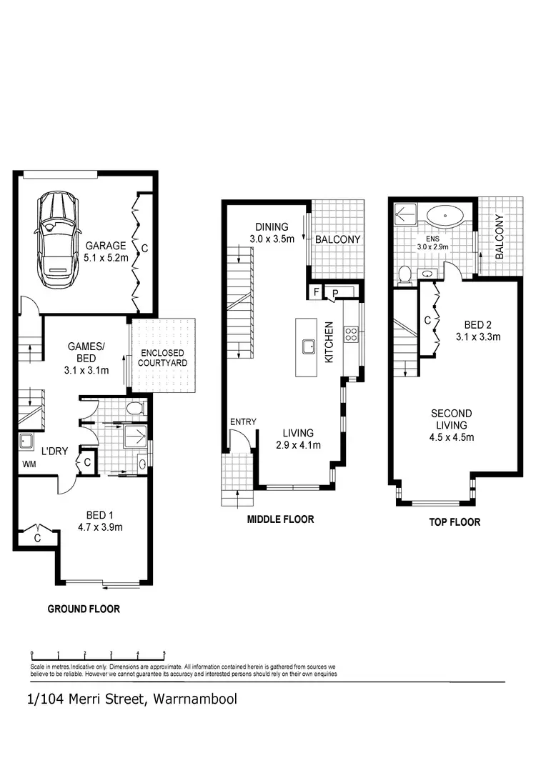 Floorplan of Homely house listing, 1/104 Merri Street, Warrnambool VIC 3280