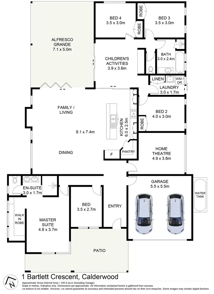 Floorplan of Homely house listing, 1 Bartlett Crescent, Calderwood NSW 2527