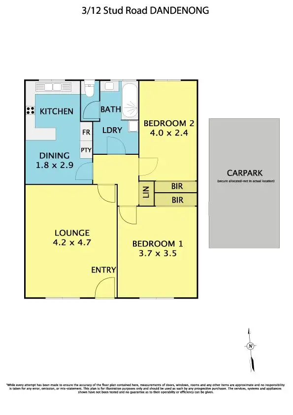 Floorplan of Homely apartment listing, 3/12 Stud Road, Dandenong VIC 3175