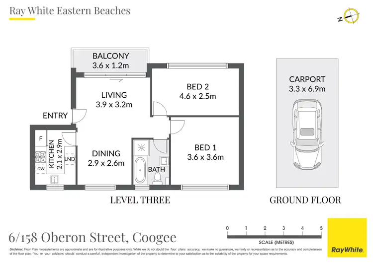 Floorplan of Homely apartment listing, 6/158 Oberon Street, Coogee NSW 2034
