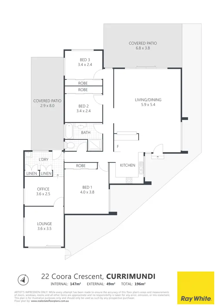 Floorplan of Homely house listing, 22 Coora Crescent, Currimundi QLD 4551