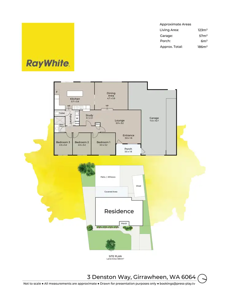 Floorplan of Homely house listing, 3 Denston Way, Girrawheen WA 6064