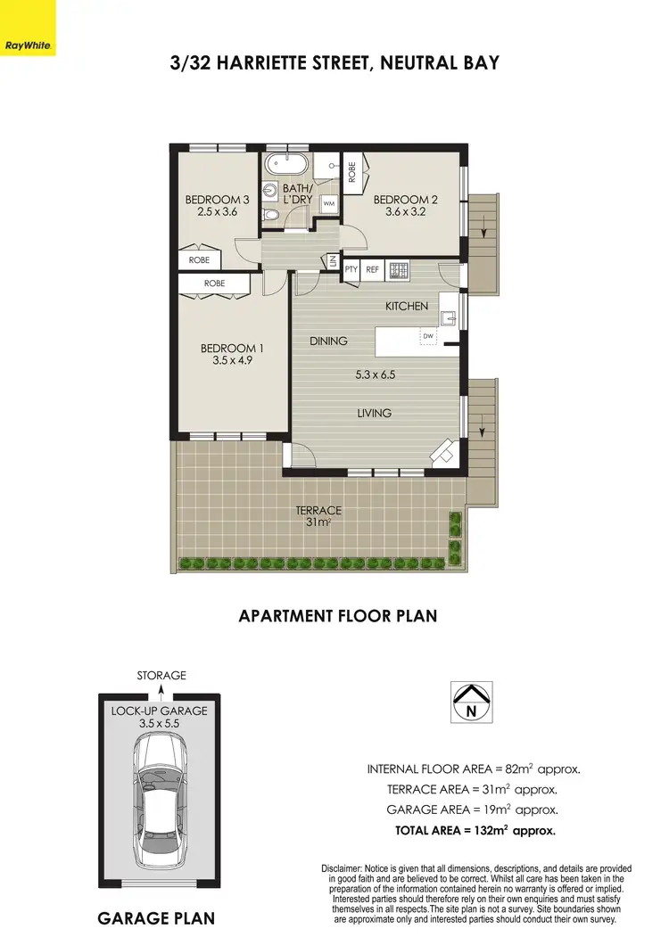 Floorplan of Homely apartment listing, 3/32 Harriette Street, Neutral Bay NSW 2089