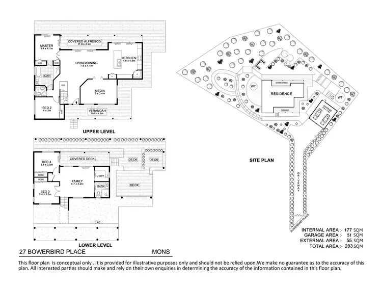 Floorplan of Homely house listing, 27 Bowerbird Place, Mons QLD 4556
