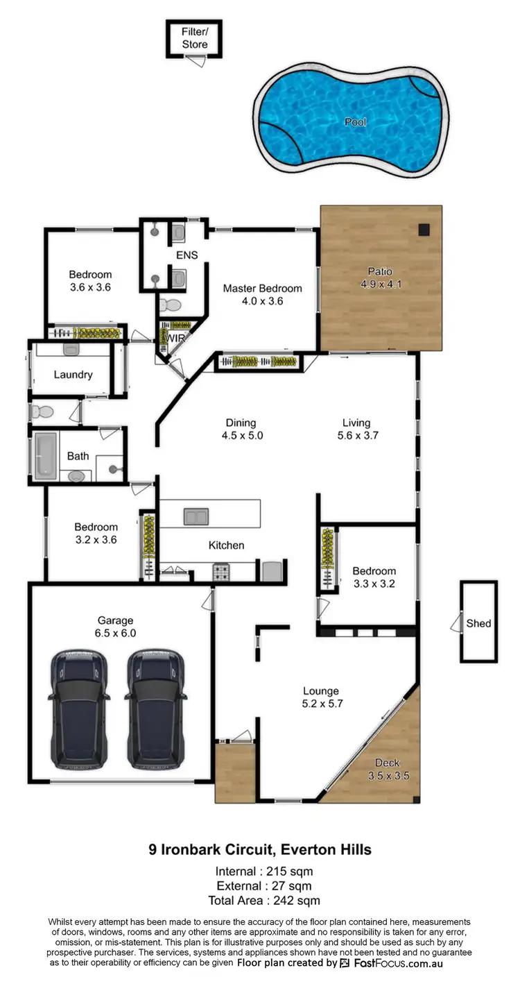 Floorplan of Homely house listing, 9 Ironbark Circuit, Everton Hills QLD 4053